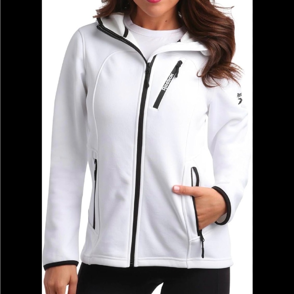 Reebok Women's White and Black Performance Jacket